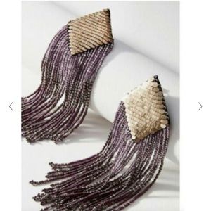 Olivia Dar Tasseled Cleopatra Drop Fringe Earring